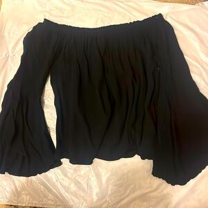 Black off the shoulder top